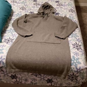 Hooded sweater dress